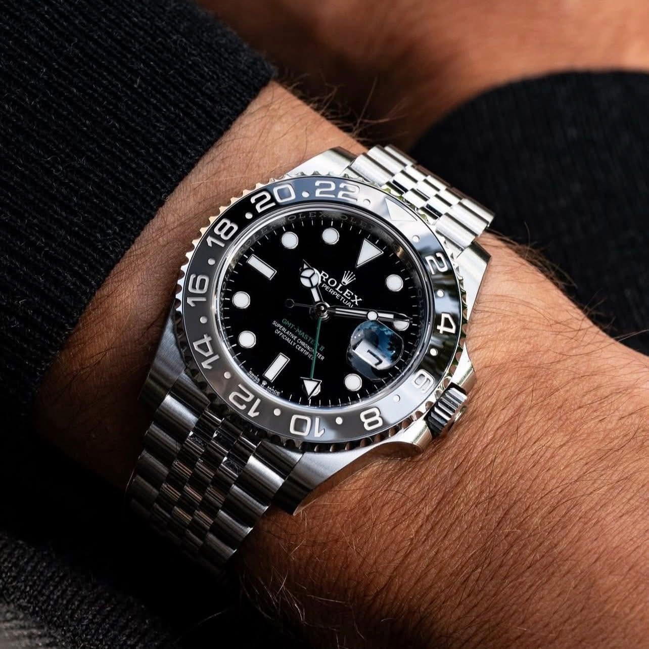 Rolex GMT-Master II Bruce Wayne Stainless Steel Black Dial Jubilee M126710GRNR-0003 New - Image 3