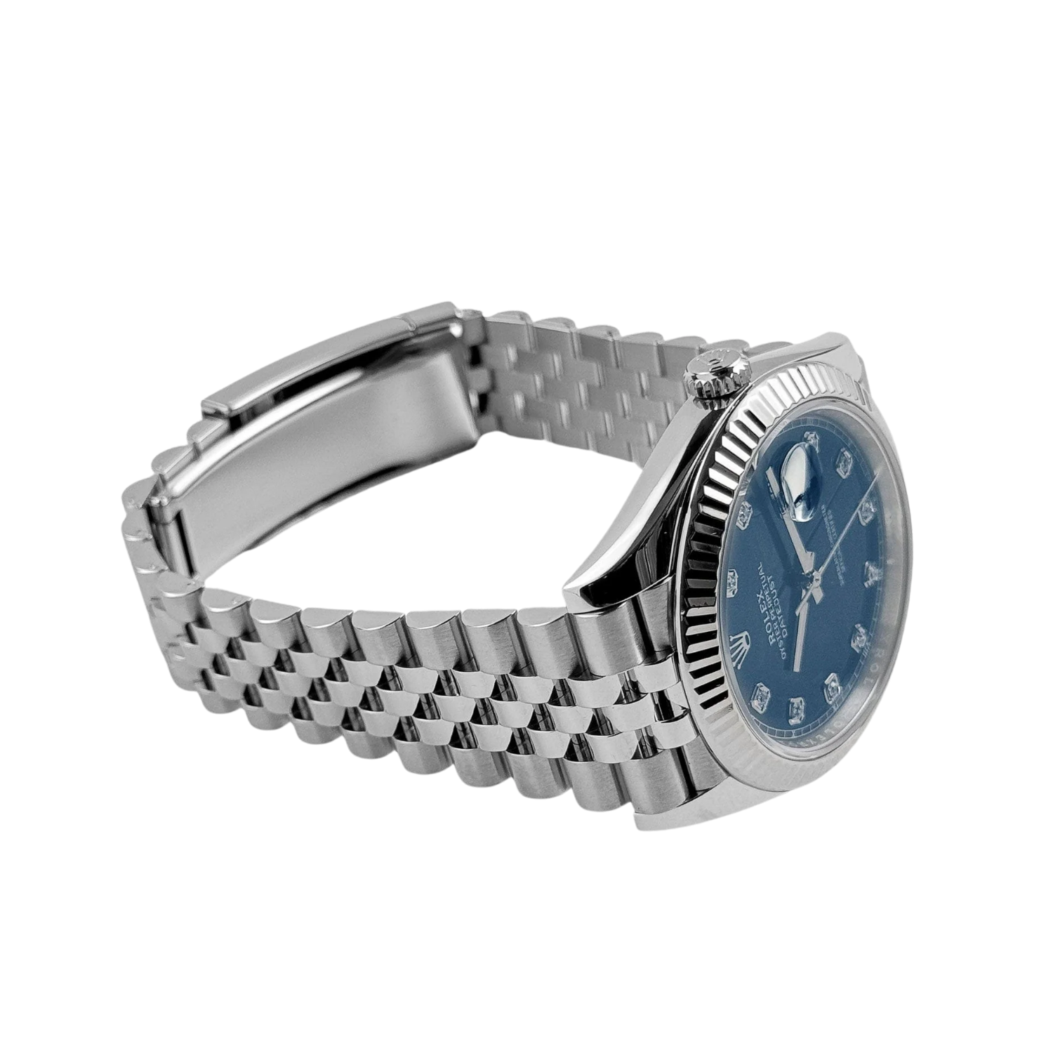 Rolex Datejust 36mm Steel & White Gold Blue Dial Diamonds m126334-0016 - Image 4