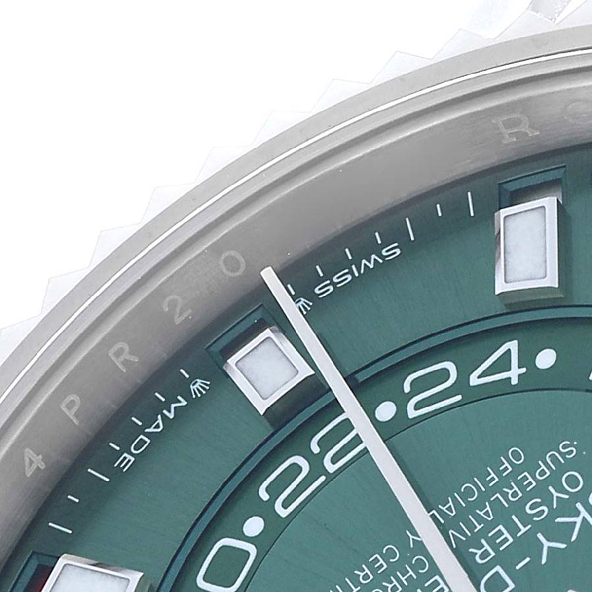 Rolex Sky-Dweller 42mm Steel White Gold Green Dial Mens Watch 336934 - Image 5
