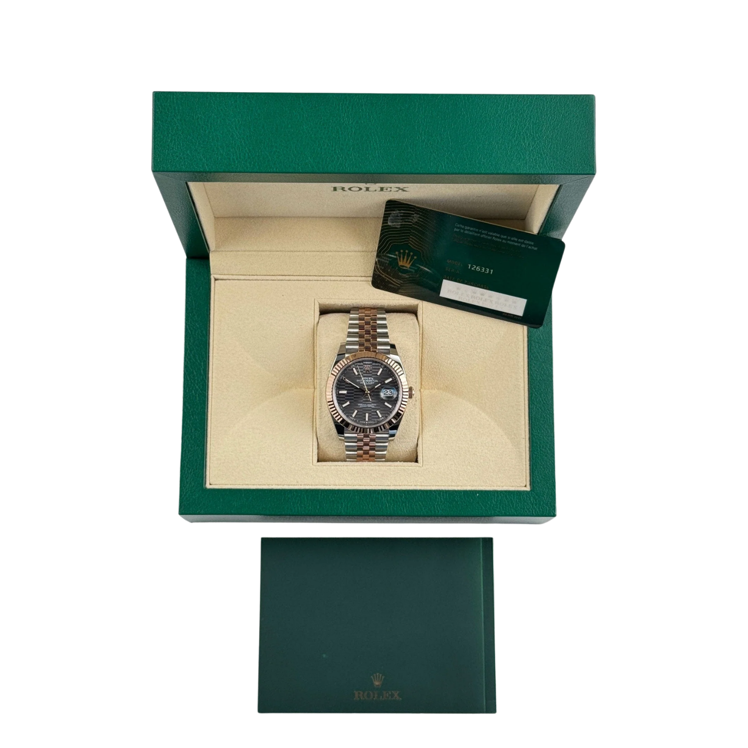 Rolex Datejust 41 126331 Rose Gold Stainless Steel Grey Motif Dial Jubilee - Image 8