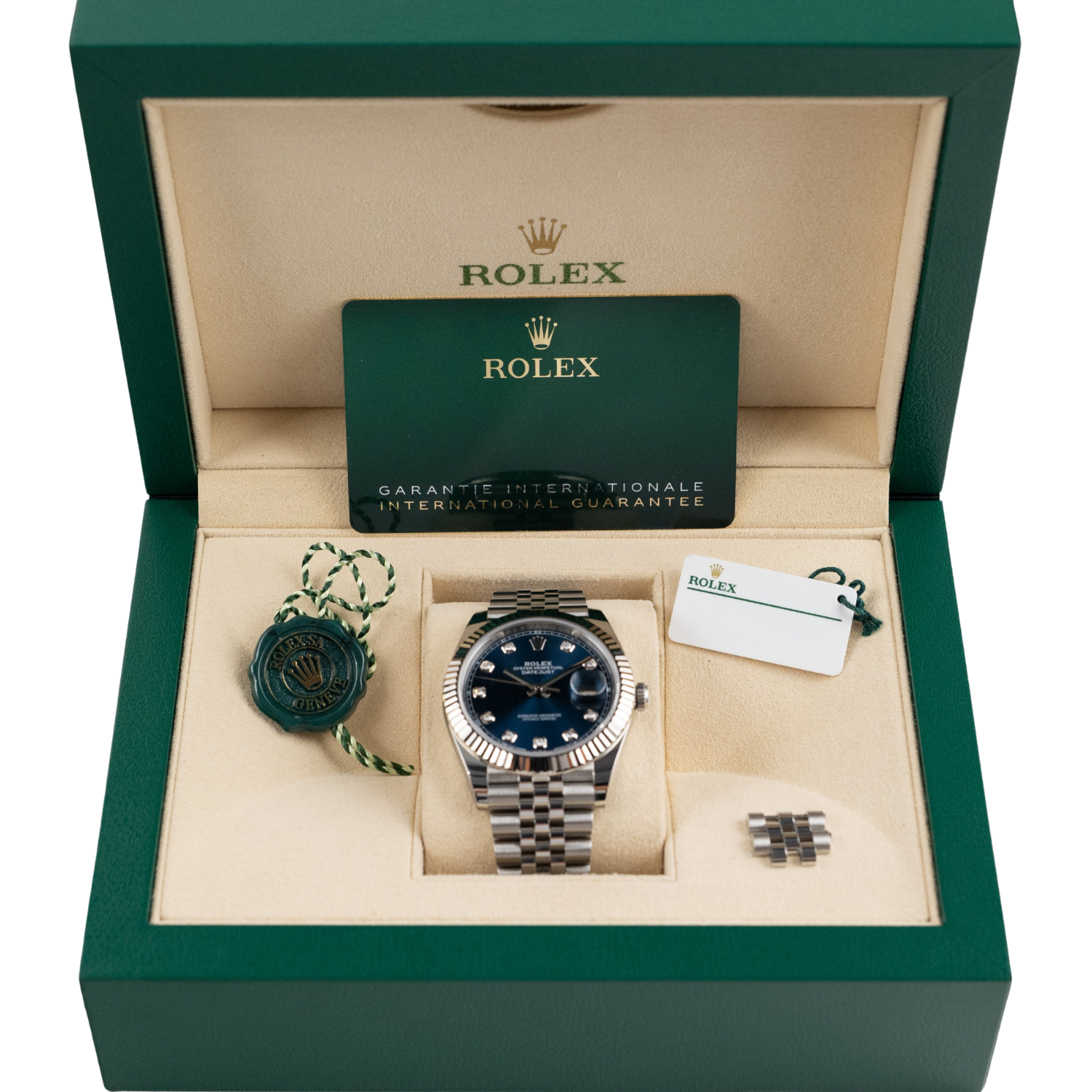 Rolex Datejust 36mm Steel & White Gold Blue Dial Diamonds m126334-0016 - Image 9