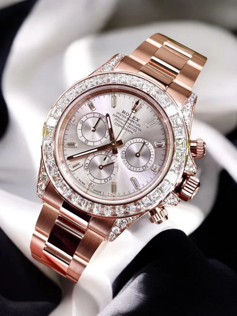 Rolex Daytona 126595TBR Rose Gold Sundust Diamond Dial Diamond Bezel - Image 2