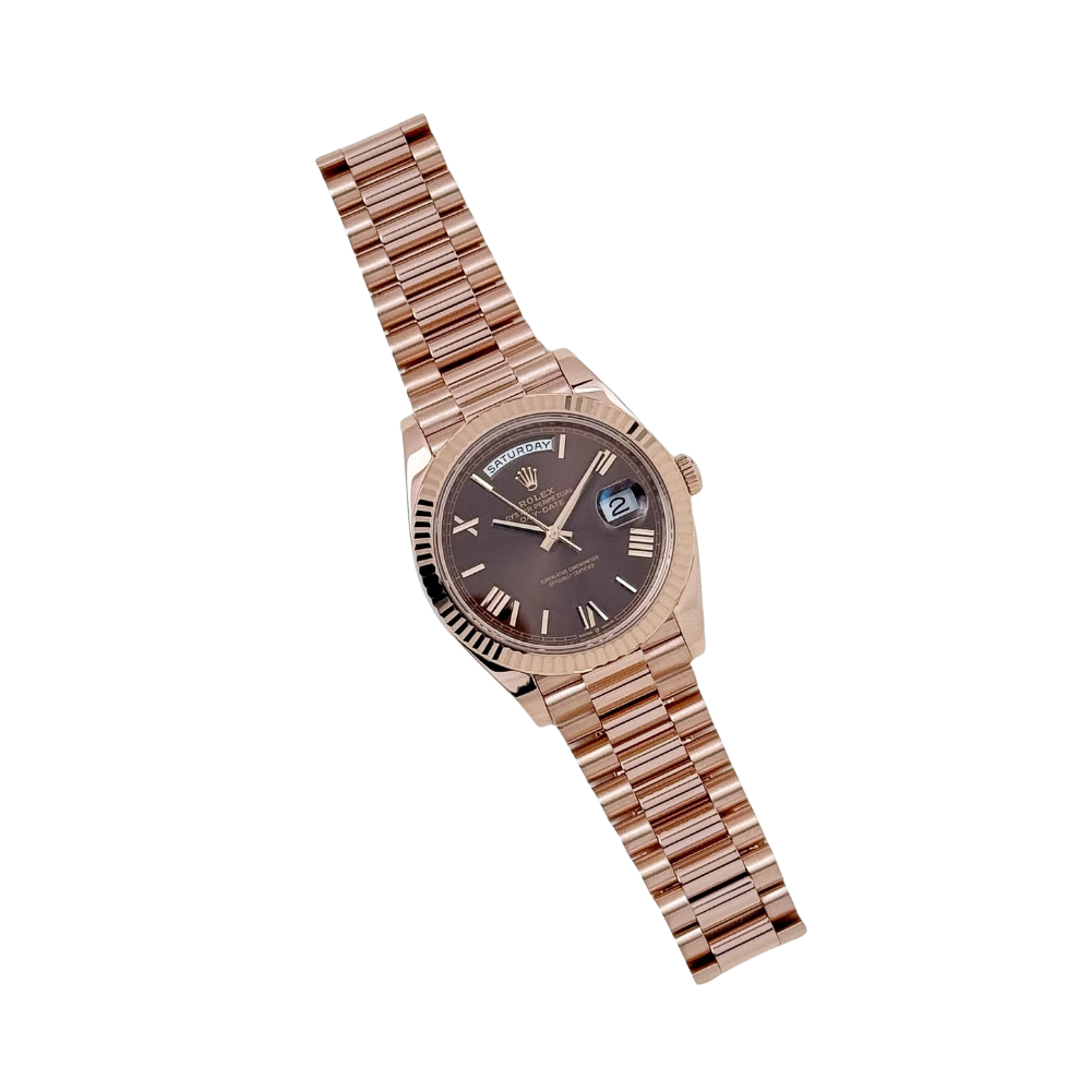 Rolex Day-Date 40mm 228235 Rose Gold Chocolate Roman Dial (2025) - Image 8
