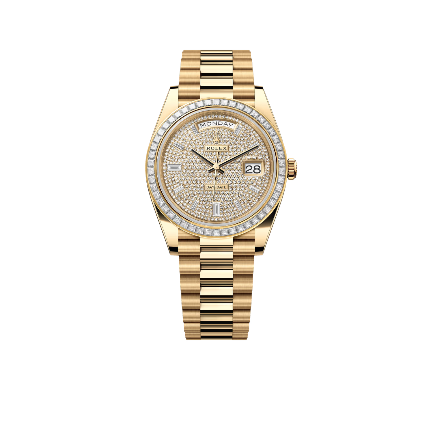 Rolex Day-Date 40mm 18K Yellow Gold Champagne Diamonds Dial 228398tbr-0036
