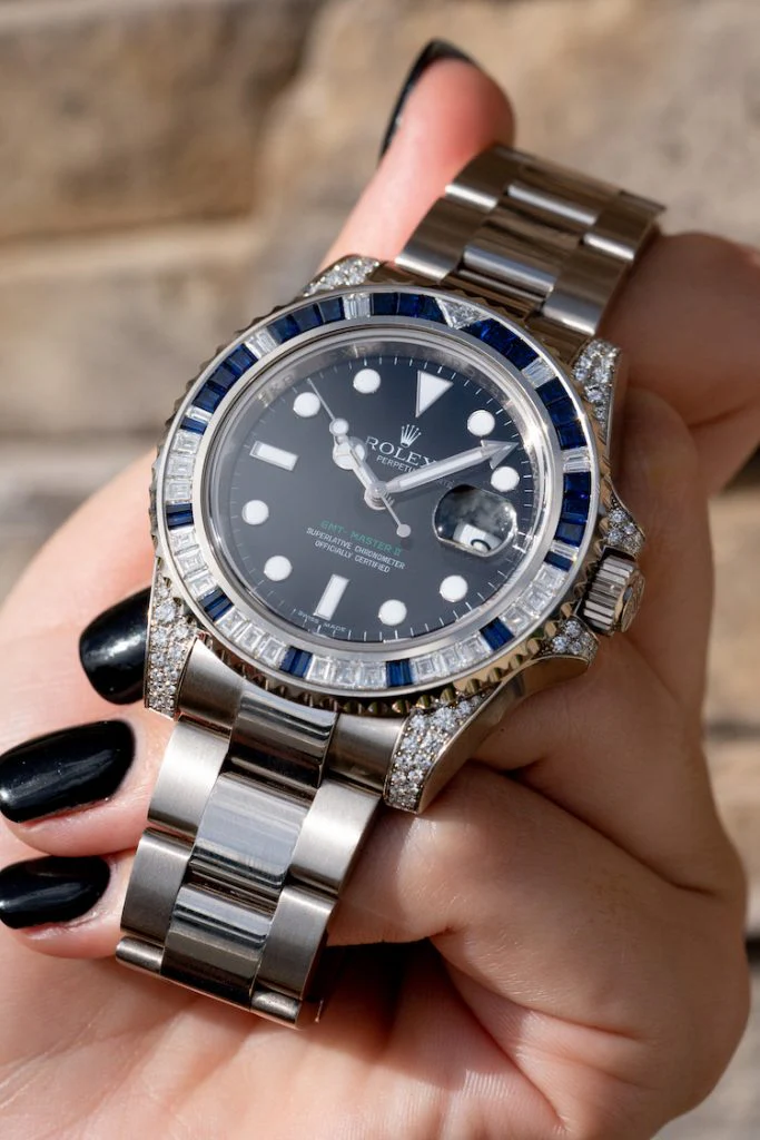 Rolex GMT-Master II, Reference 116759SA White Gold Diamond And Sapphire - Image 4
