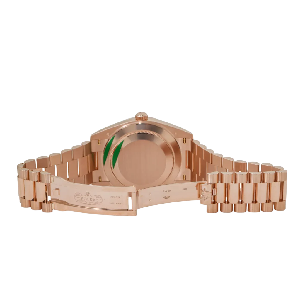 Rolex Day-Date 40 228345 Rose Gold Black Dial Diamond Bezel - Image 8