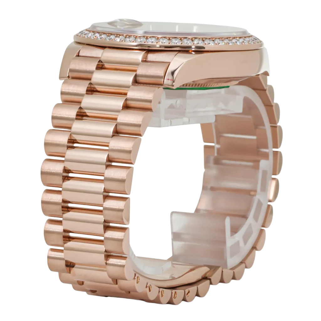 Rolex Day-Date 40 228345 Rose Gold Black Dial Diamond Bezel - Image 6