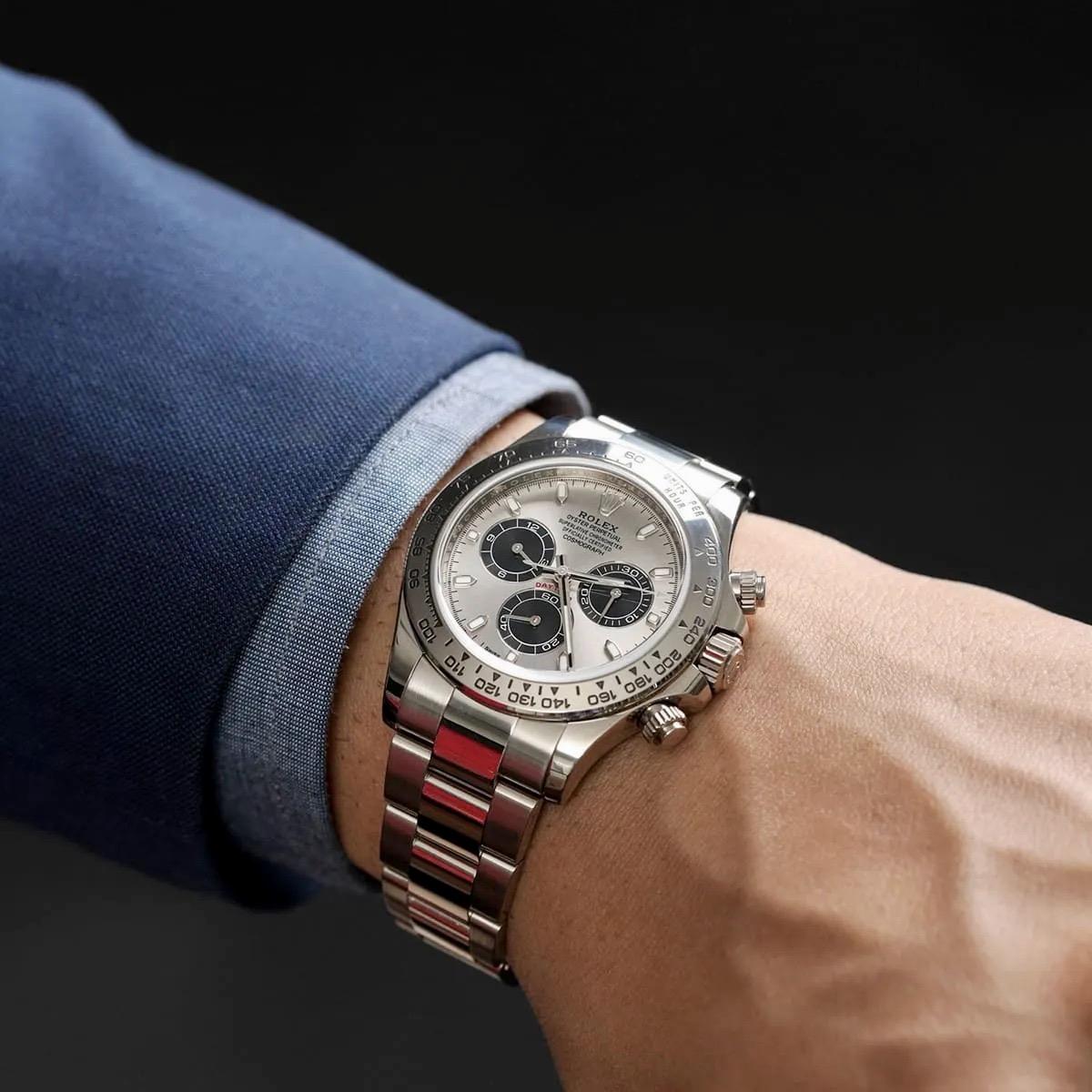 Rolex Daytona 40mm White Gold Ghost Panda Dial 116509 - Image 3