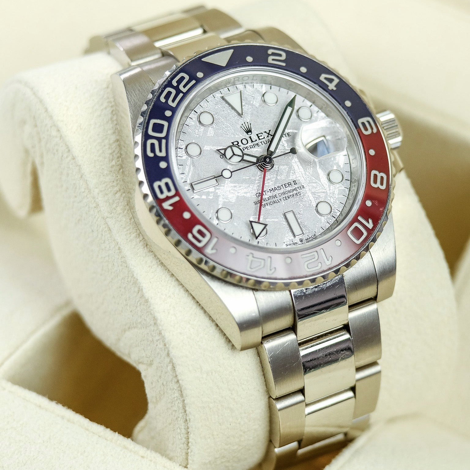 Rolex GMT-Master II Pepsi White Gold Meteorite Dial 126719BLRO-0002 New - Image 13