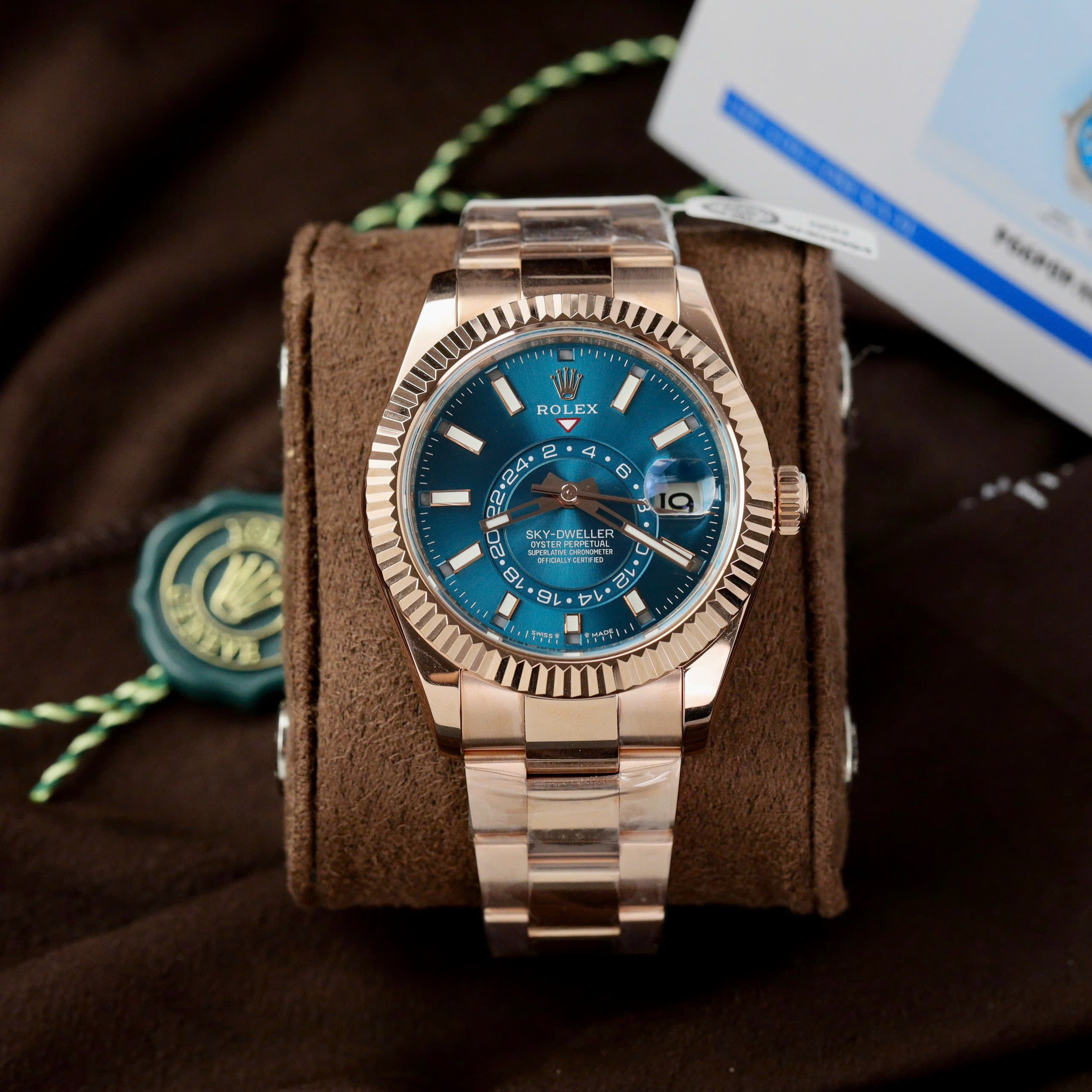 Rolex Sky-Dweller 42mm 18k Everose Gold Mens Watch 336935-0005 - Image 8