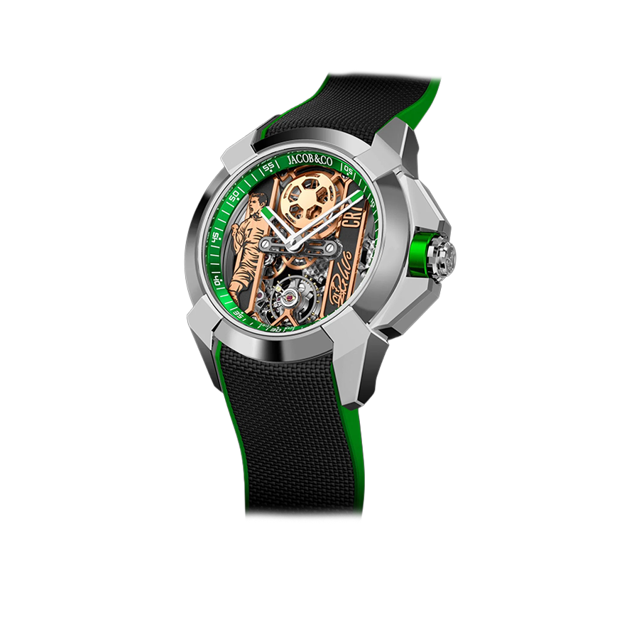 Jacob & Co. Epic X ??Heart of CR7?? 44mm Stainless Steel Manual Winding EX120.10.AD.AA.ABRUA