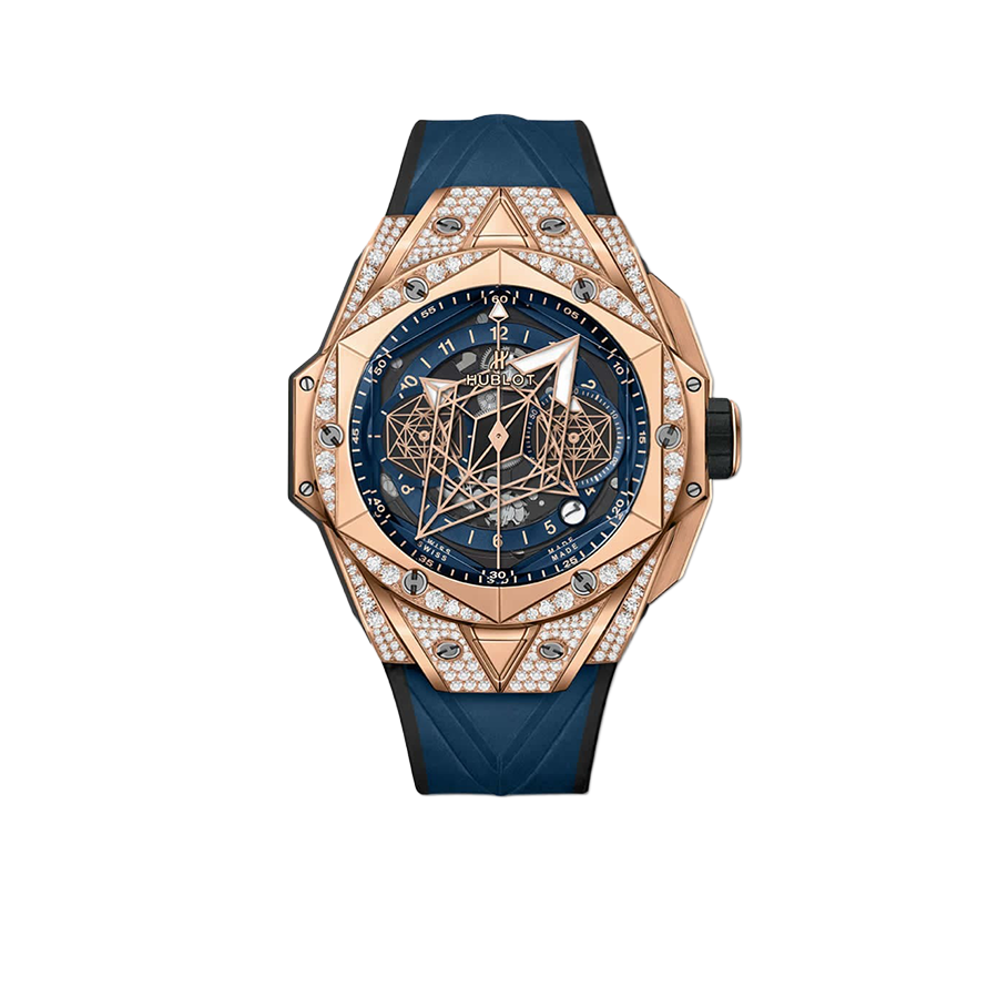 Hublot Big Bang Unico Sang Bleu II King Gold Blue Pav?? 45mm 418.OX.5108.RX.1604.MXM20