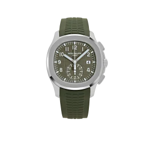 Patek Philippe Aquanaut 42mm 5968G-010 Chronograph White Gold Khaki Green Dial