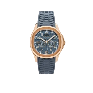 Patek Philippe Aquanaut Luce 40mm 5261R-001 Annual Calendar Moon Phases Rose Gold Blue-Gray Dial