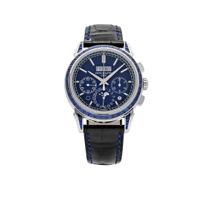 Patek Philippe Grand Complications 41mm 5271/11P-010 Perpetual Calendar Chronograph Platinum Baguette Sapphires