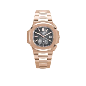 Patek Philippe Nautilus 40mm 5980/1R-001 Chronograph Date Rose Gold Black Dial