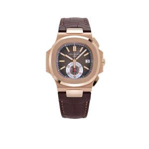 Patek Philippe Nautilus 40mm 5980R-001 Chronograph Rose Gold Brown Dial
