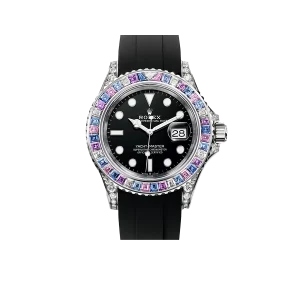 Rolex Yacht-Master Cotton Candy 40mm White Gold Black Dial Oysterflex 126679SABR