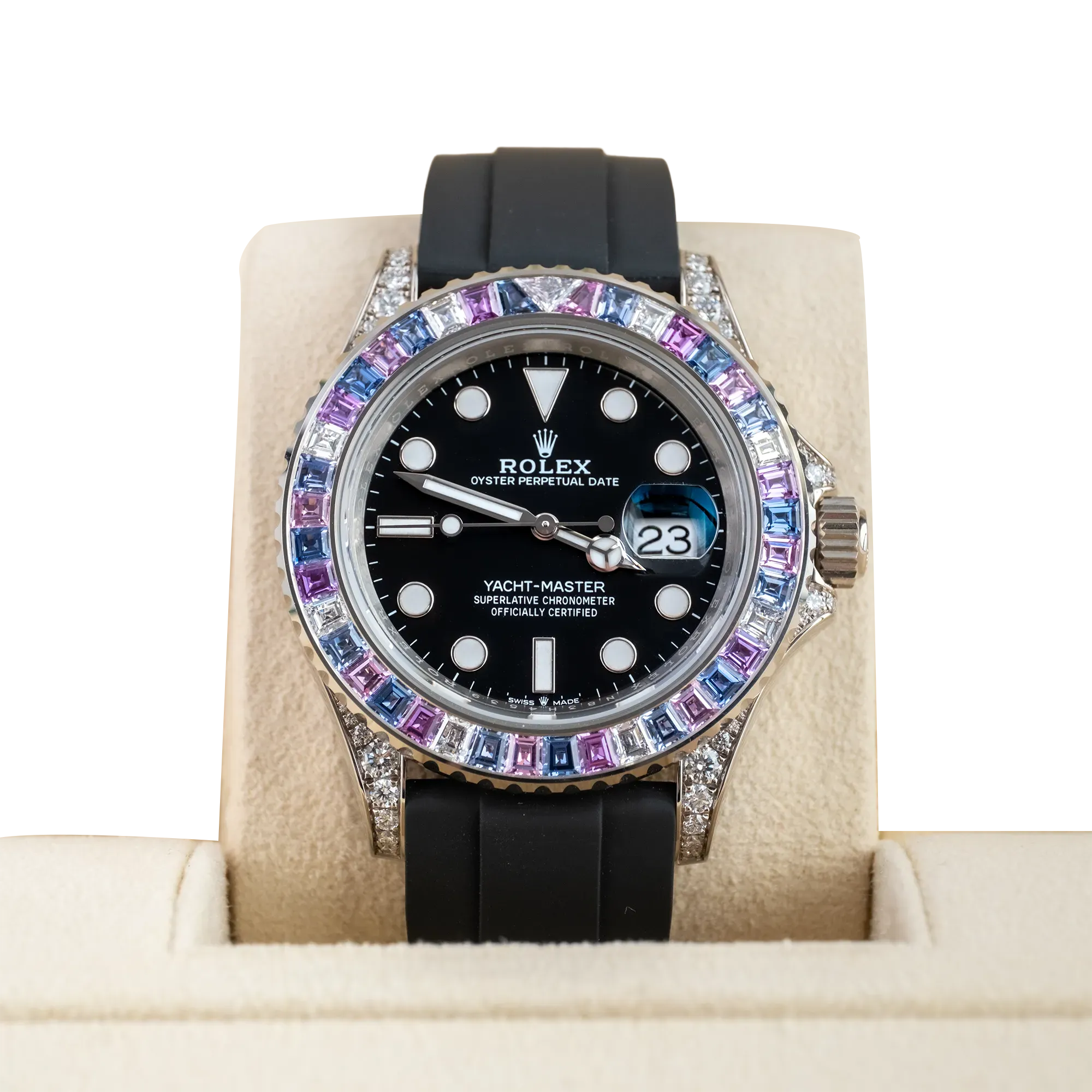 Rolex Yacht-Master Cotton Candy 40mm White Gold Black Dial Oysterflex 126679SABR - Image 2