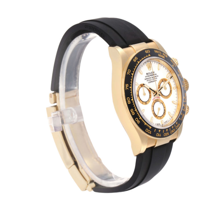Rolex Cosmograph Daytona 40mm Yellow Gold White Dial Mens Watch 126518 - Image 4