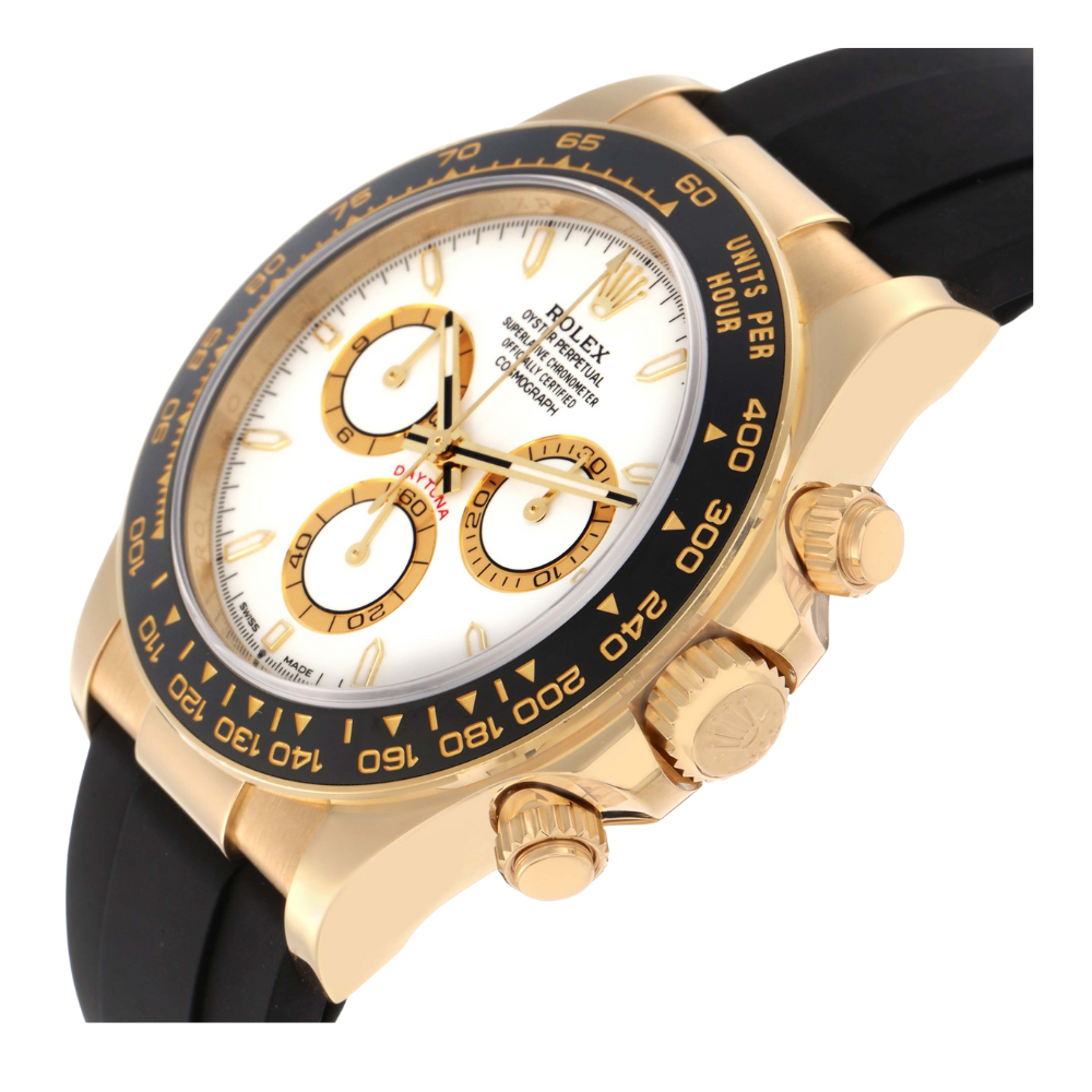 Rolex Cosmograph Daytona 40mm Yellow Gold White Dial Mens Watch 126518 - Image 5