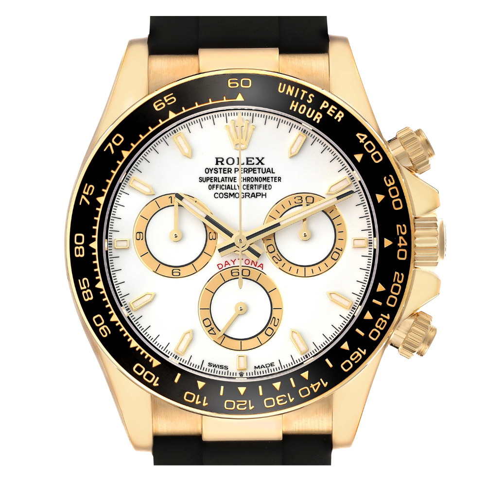 Rolex Cosmograph Daytona 40mm Yellow Gold White Dial Mens Watch 126518 - Image 3