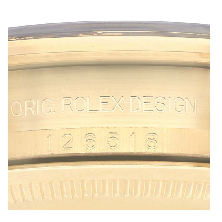 Rolex Cosmograph Daytona 40mm Yellow Gold White Dial Mens Watch 126518 - Image 8