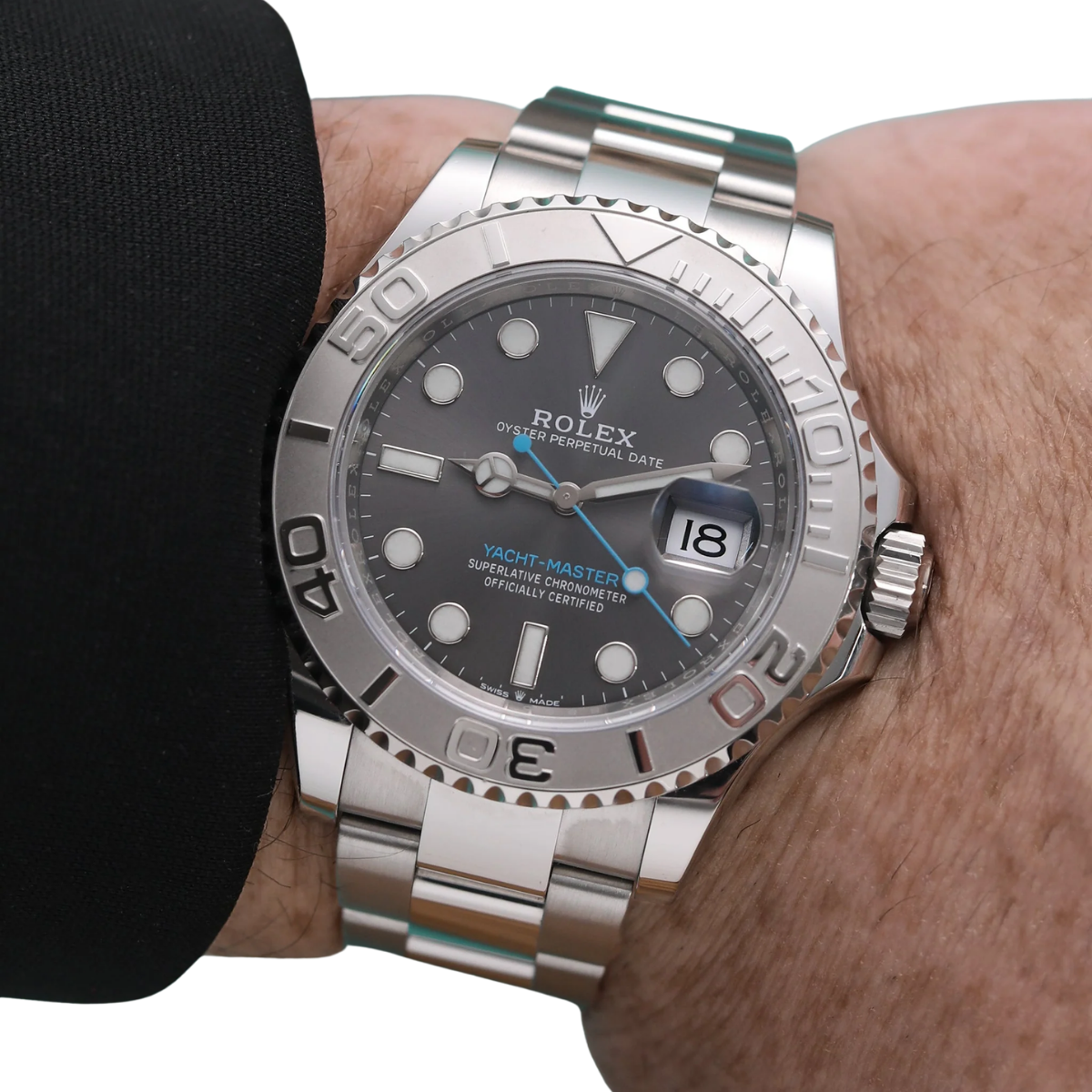 Rolex Yacht-Master 40 mm Dark Rhodium Dial, Stainless Steel Oyster Bracelet Mens Watch M126622-0001 - Image 2