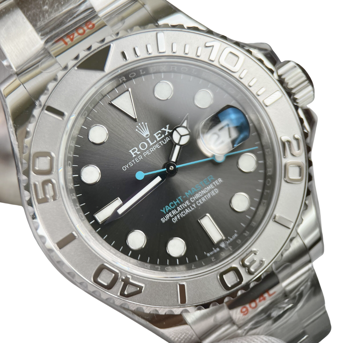 Rolex Yacht-Master 40 mm Dark Rhodium Dial, Stainless Steel Oyster Bracelet Mens Watch M126622-0001 - Image 8
