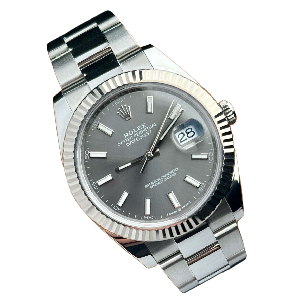 Rolex Datejust 41 mm Stainless Steel Slate Dial Oyster M126334-0013 New - Image 4