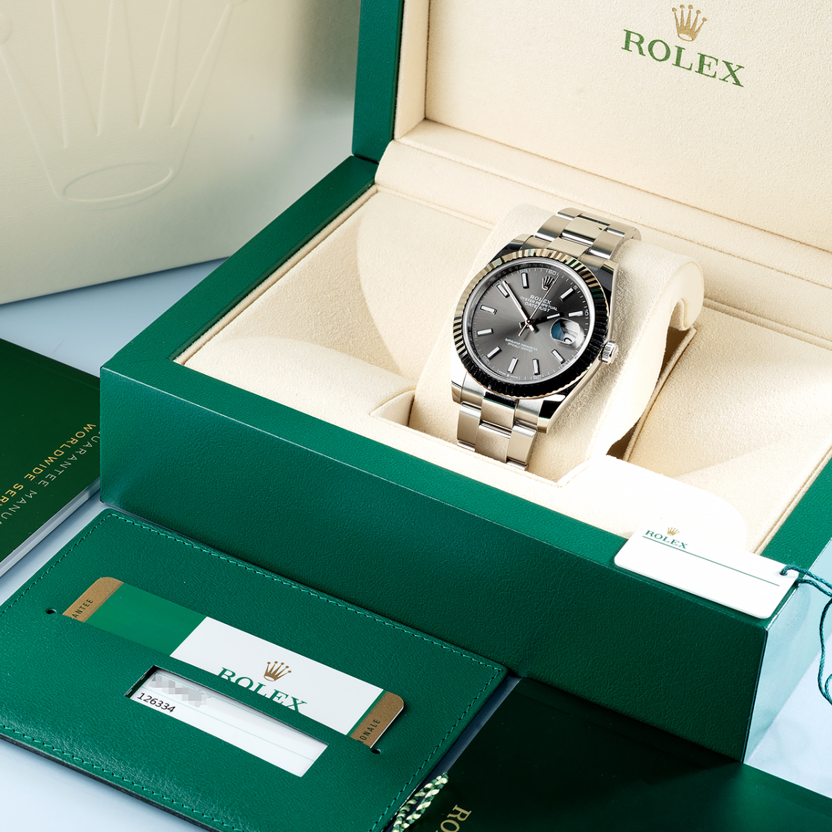 Rolex Datejust 41 mm Stainless Steel Slate Dial Oyster M126334-0013 New - Image 10