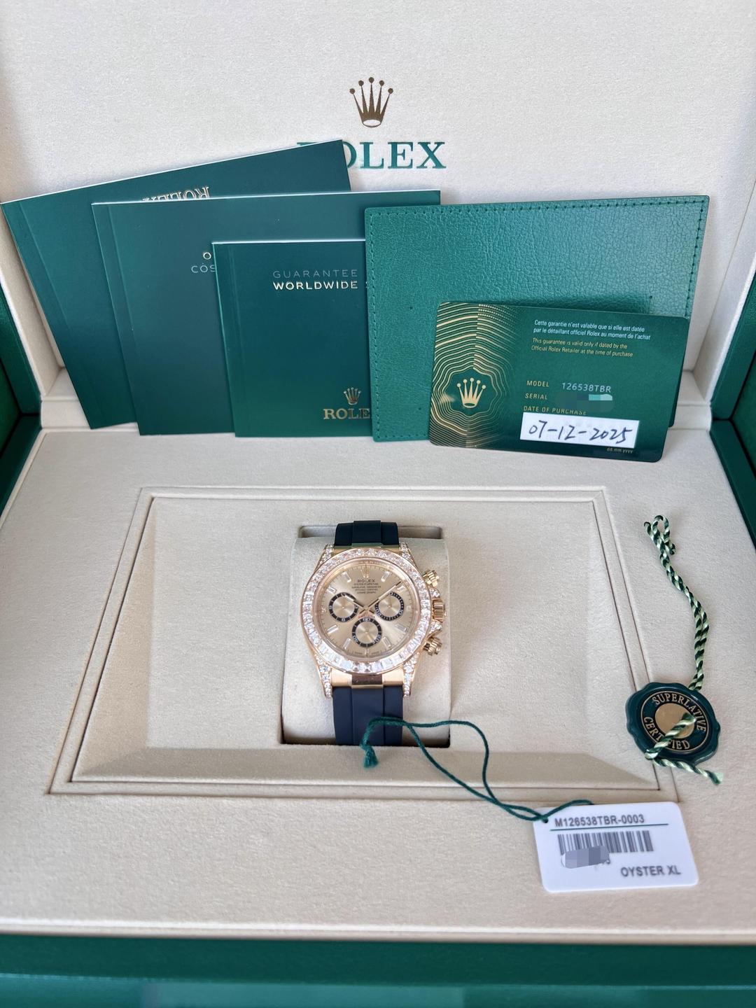 Rolex Cosmograph Daytona Oyster, 40mm, yellow gold and diamonds Reference 126538TBR - Image 9