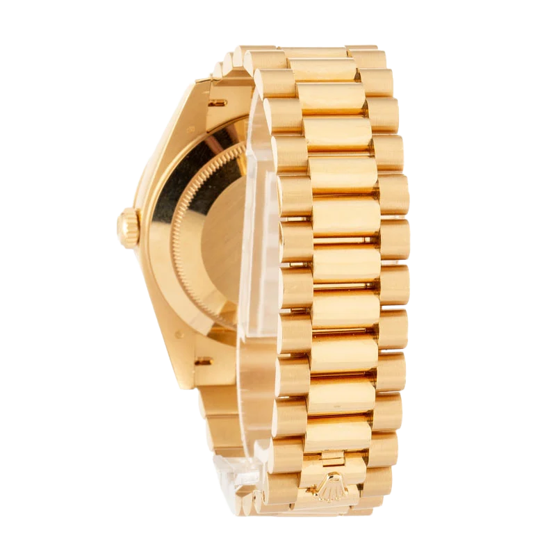 Rolex Day-Date 40 228348RBR Yellow Gold Diamond Bezel Champagne Roman Dial - Image 7