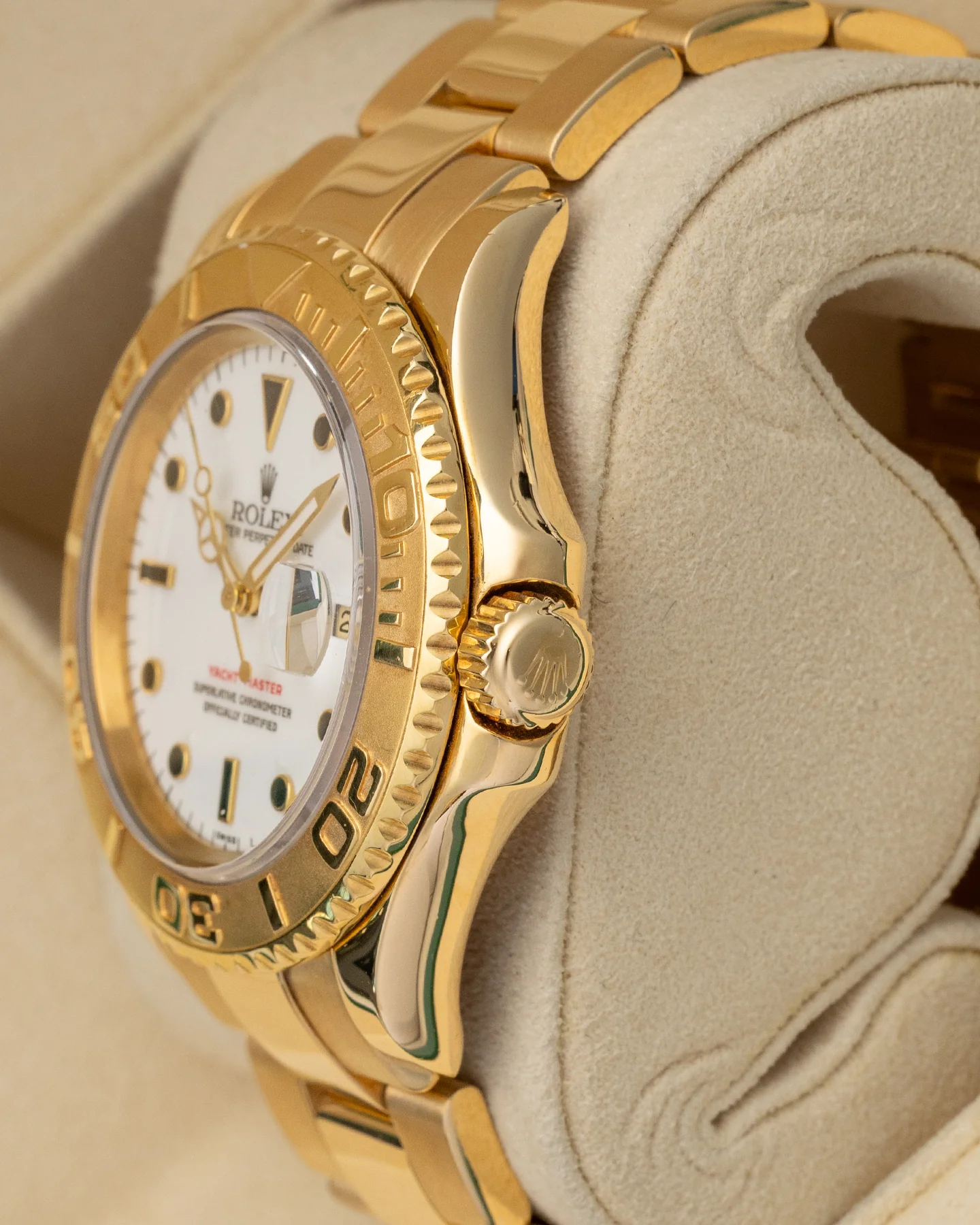 Rolex Yachtmaster 40mm Yellow Gold White Dial Mens Watch 16628 - Image 5