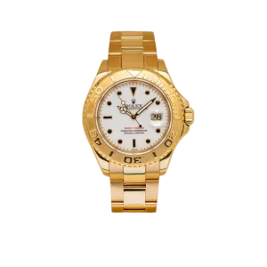 Rolex Yachtmaster 40mm Yellow Gold White Dial Mens Watch 16628