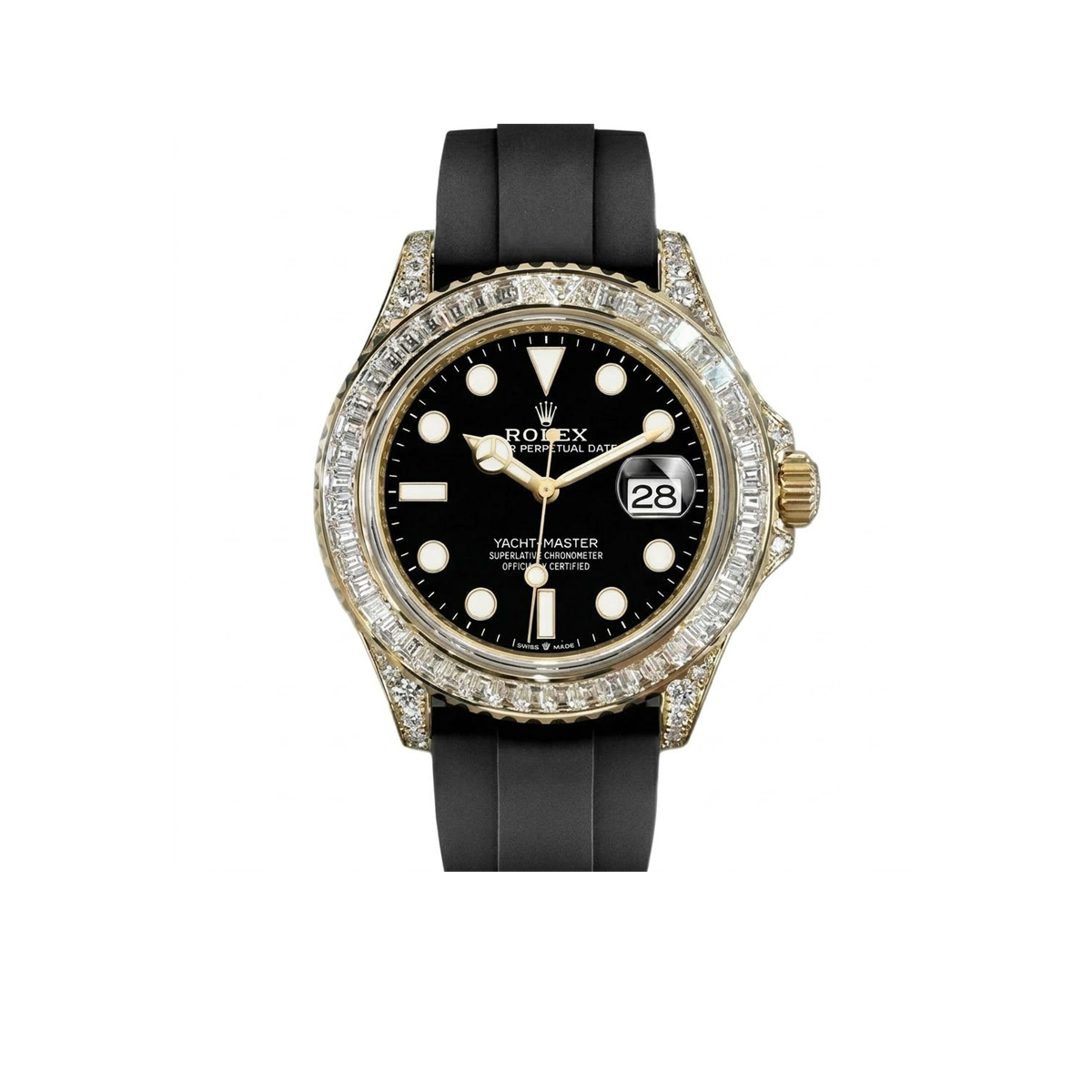 Rolex Yacht-Master 42 Yacht-master 42mm 226668 Yellow Gold Baguette Bezel Diamond