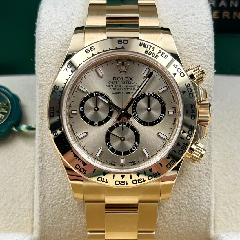 Rolex Daytona 40mm Yellow Gold Golden Dial Champagne m126508-0005 - Image 8