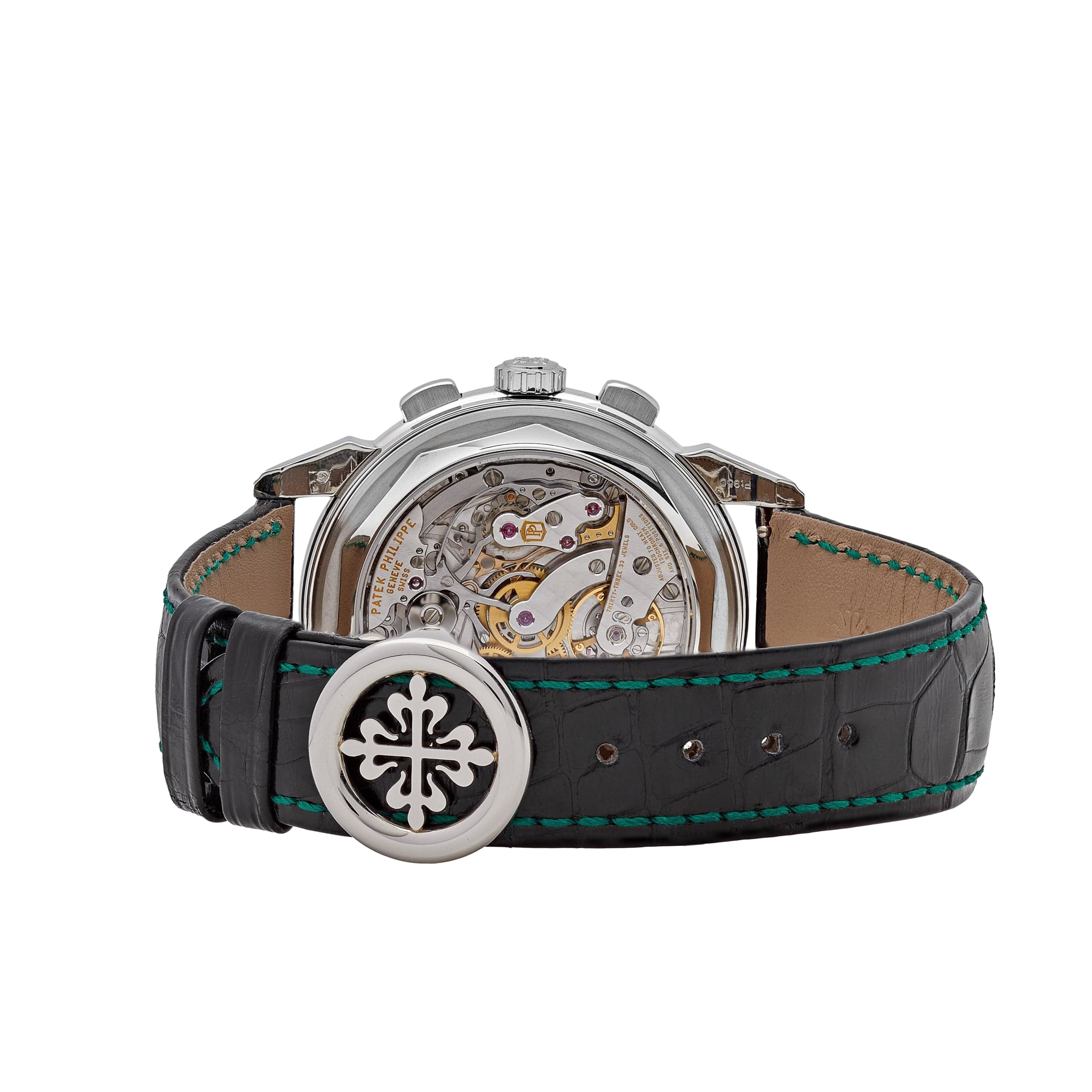 Patek Philippe Grand Complications 41mm 5270P-014 Perpetual Calendar Chronograph Platinum Green Dial - Image 7