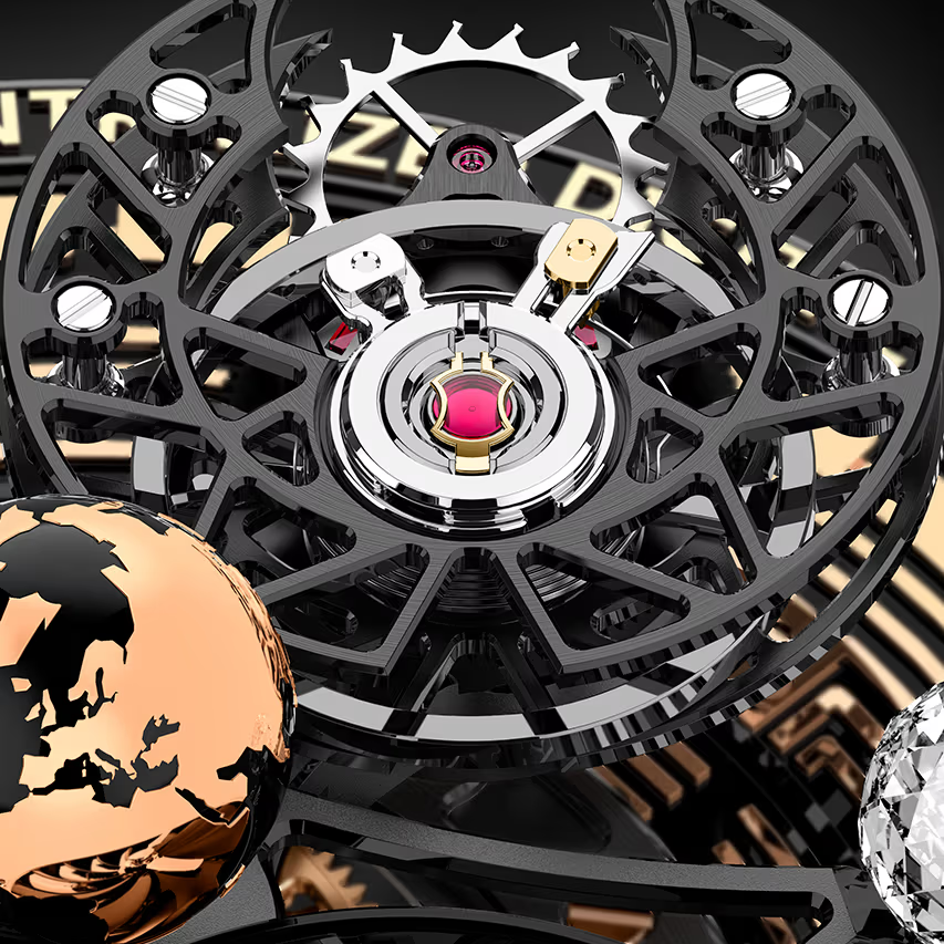 Jacob & Co Astronomia Solar Bitcoin 44mm Black DLC, Titanium Manual Winding AS310.21.AB.AA.A - Image 6