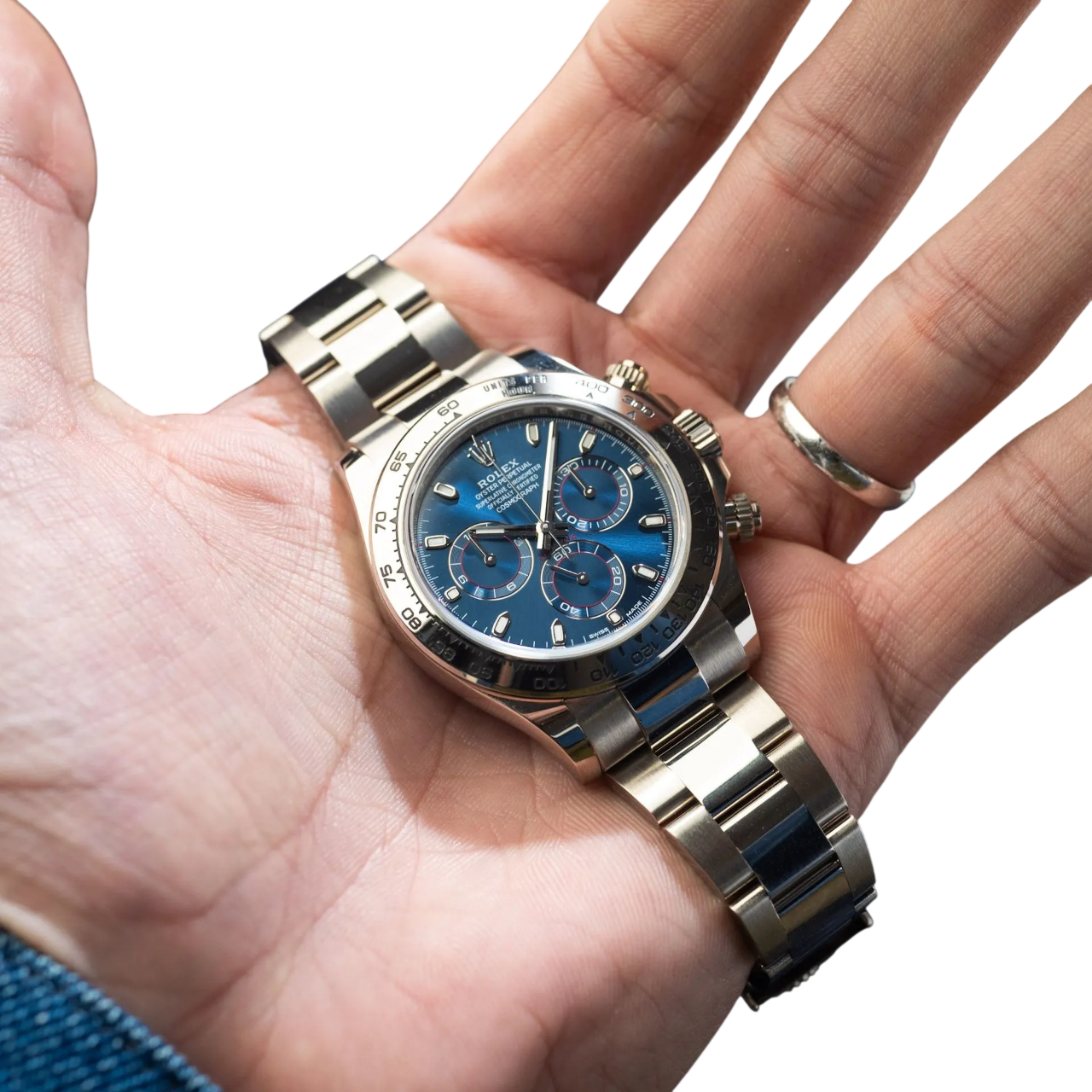 Rolex Daytona Blue Dial 40mmWhite Gold Chronograph Mens Watch 126509 - Image 4