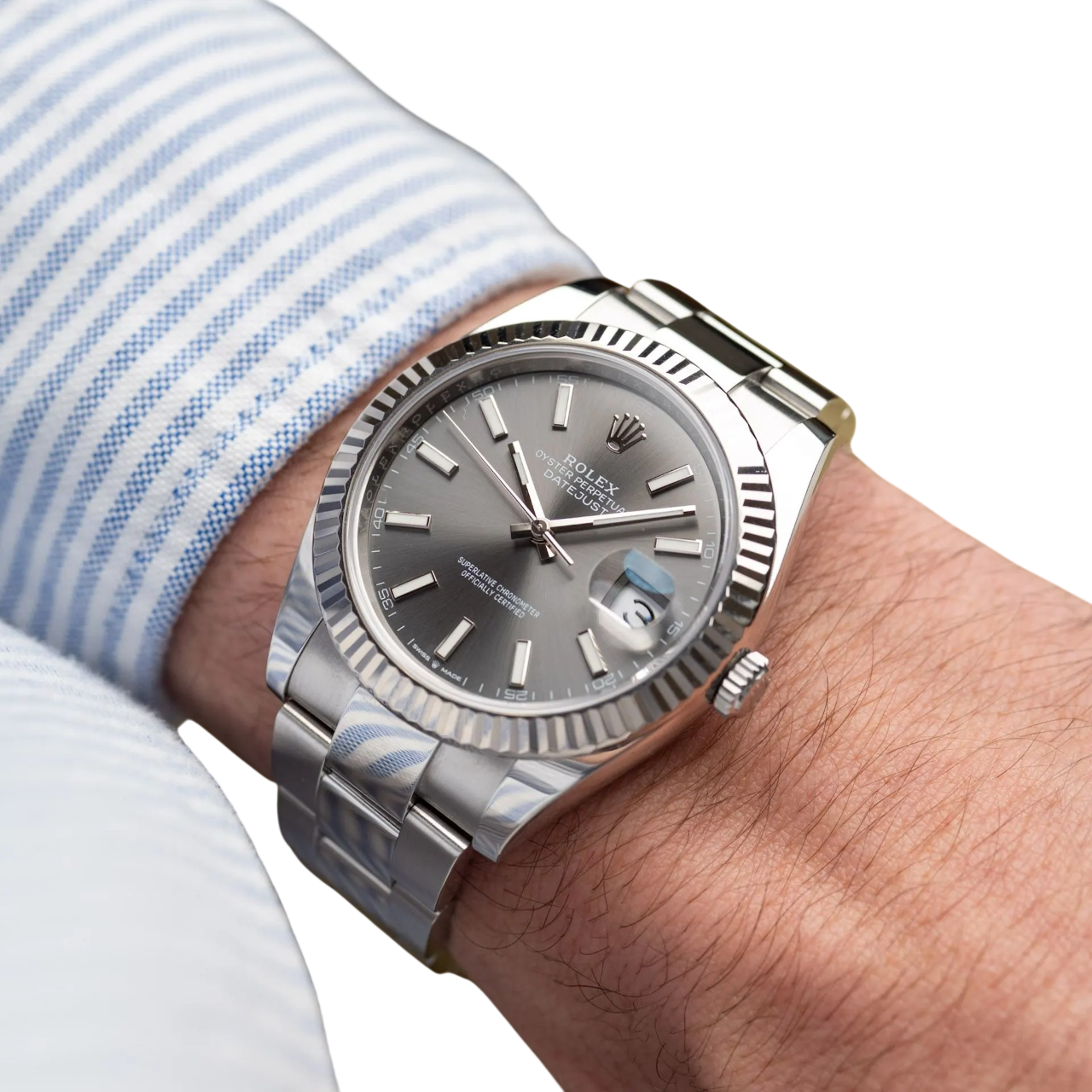 Rolex Datejust 41 mm Stainless Steel Slate Dial Oyster M126334-0013 New - Image 2