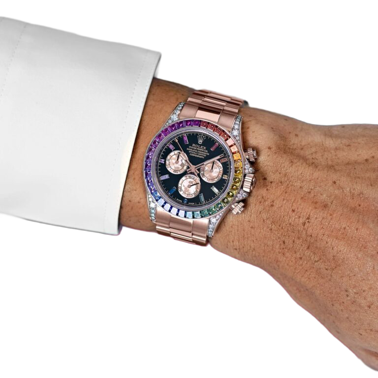 Rolex Daytona 116595RBOW Rainbow Rose Gold Black Dial Sapphire Bezel - Image 2