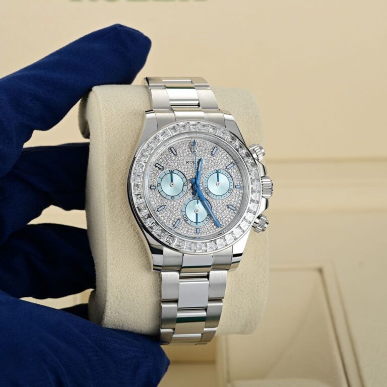 Rolex Daytona Diamond Pave Dial Platinum Watch 116576TBR - Image 4