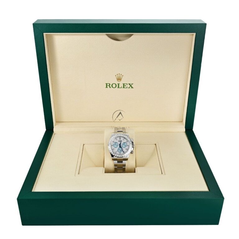 Rolex Daytona Diamond Pave Dial Platinum Watch 116576TBR - Image 9