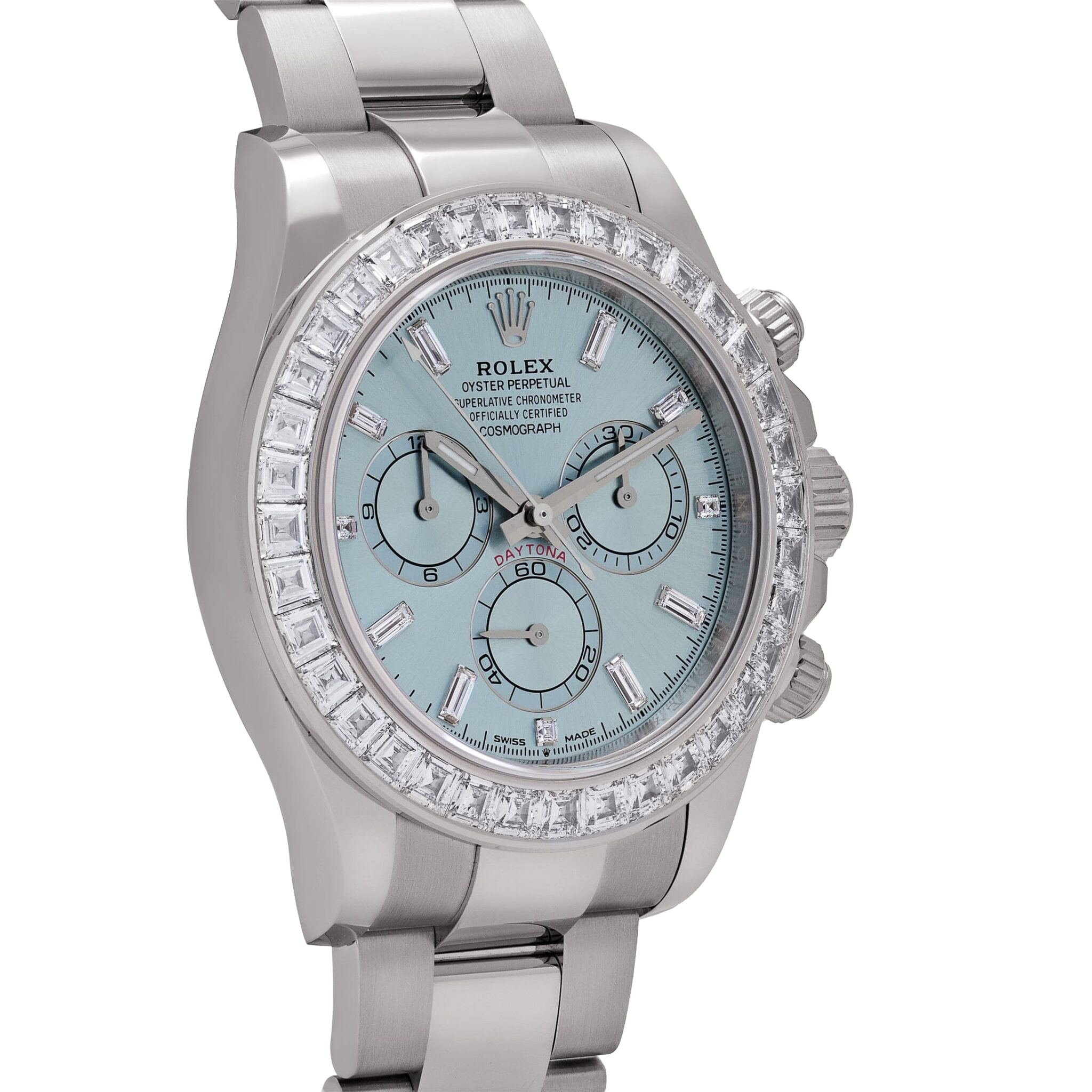 Rolex Daytona 126576TBR Platinum Ice Blue Diamond Dial Diamond Bezel - Image 3