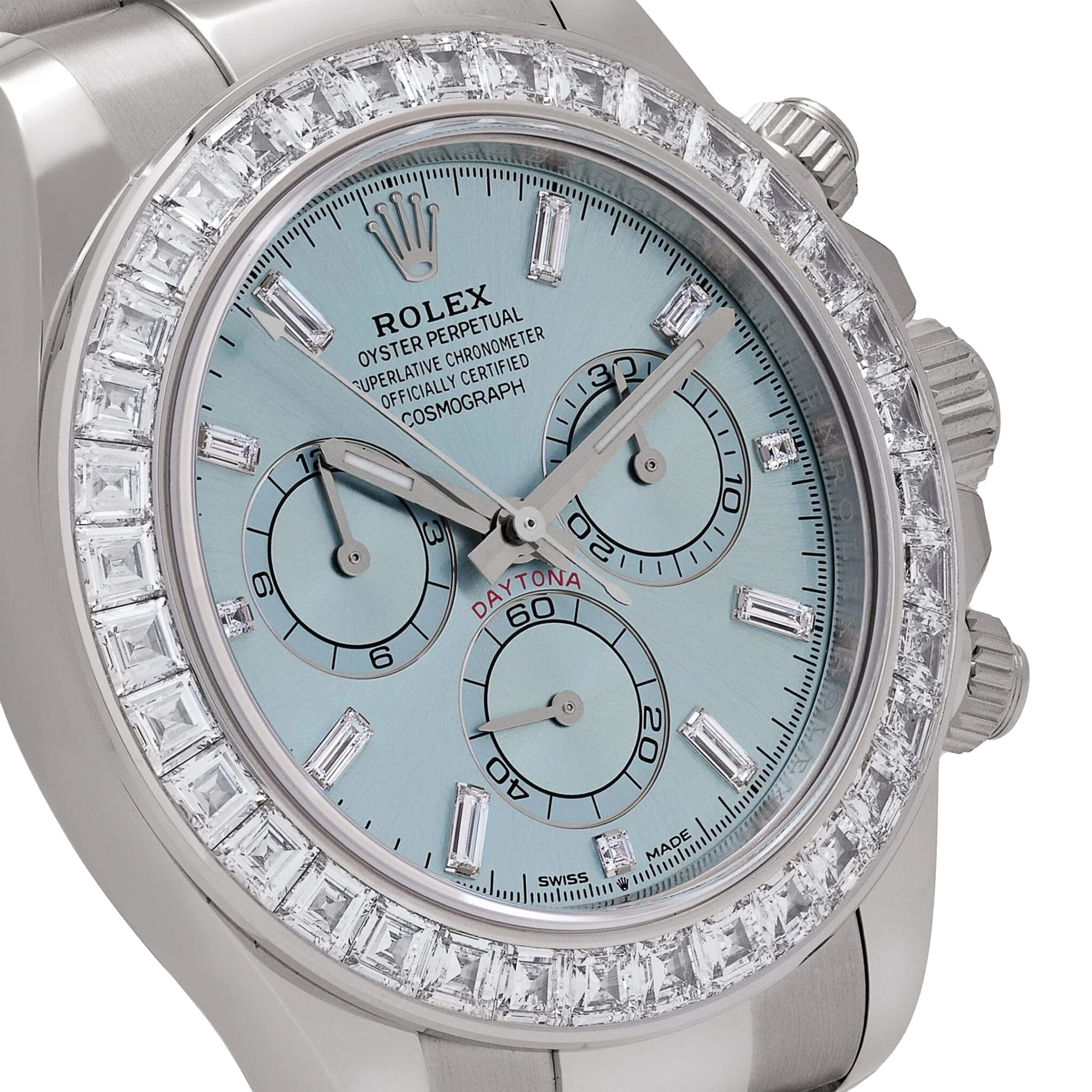 Rolex Daytona 126576TBR Platinum Ice Blue Diamond Dial Diamond Bezel - Image 5