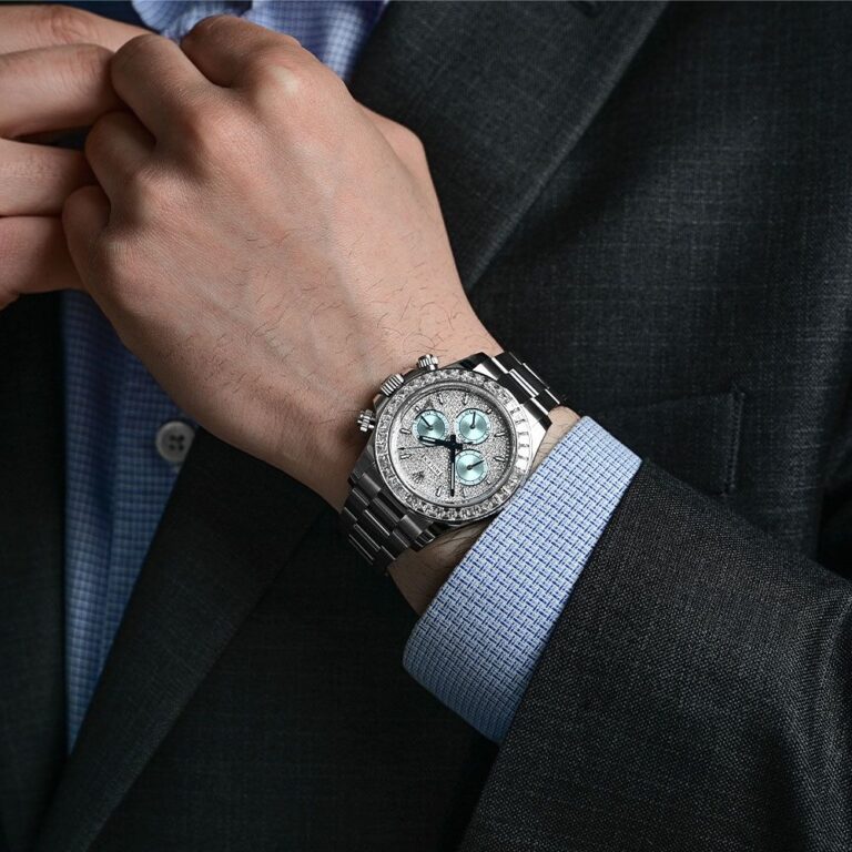 Rolex Daytona Diamond Pave Dial Platinum Watch 116576TBR - Image 3