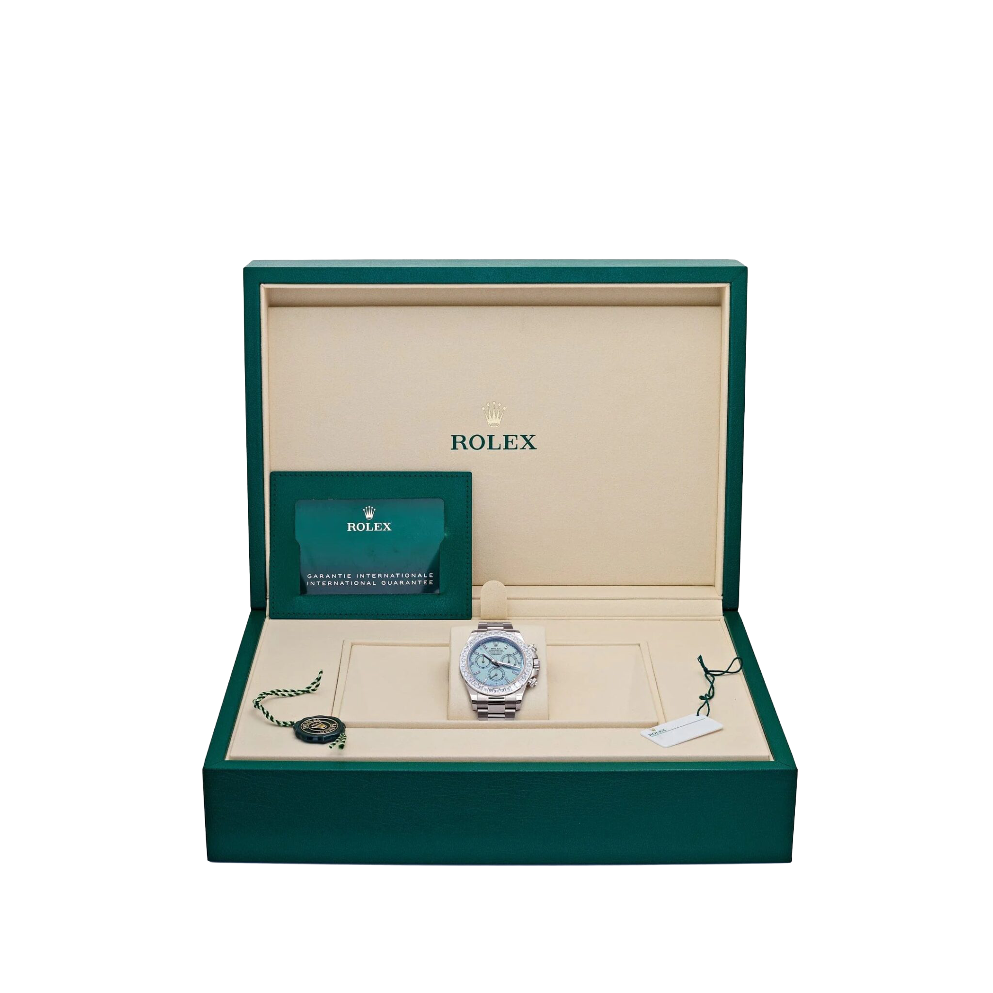 Rolex Daytona 126576TBR Platinum Ice Blue Diamond Dial Diamond Bezel - Image 8