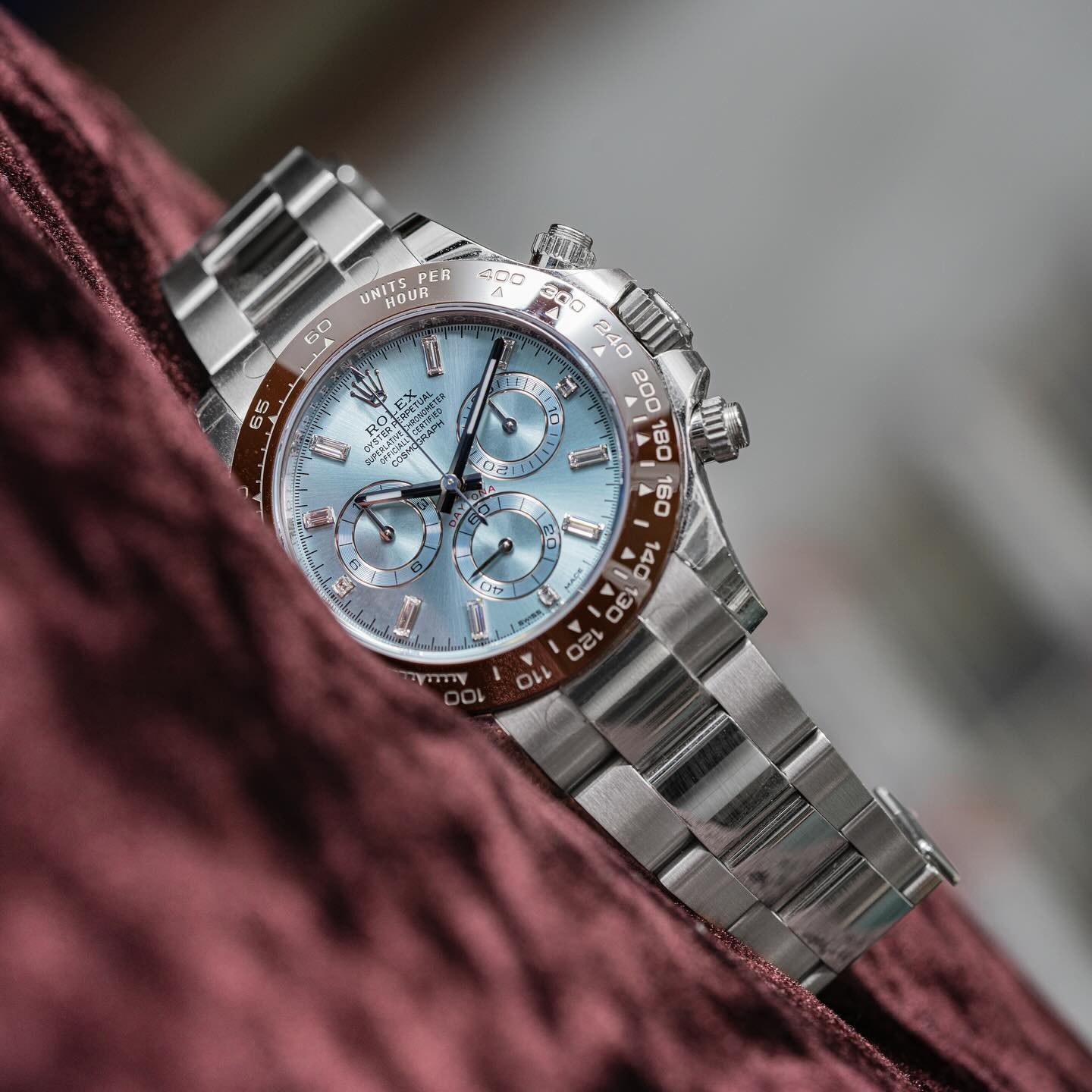 Rolex Daytona 40mm 116506 Platinum Ice Blue Diamond Baguette Dial - Image 4
