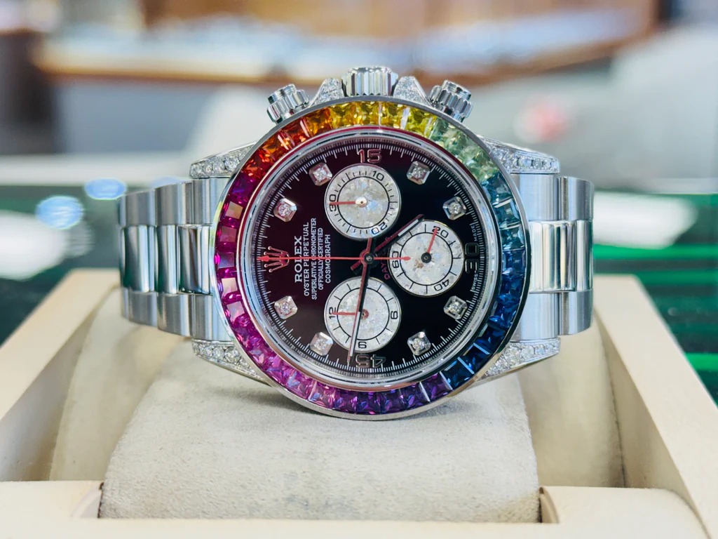 Rolex Daytona 116599RBOW Rainbow White Gold Black Diamond Dial Sapphire Bezel - Image 5